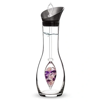 Image of VitaJuwel Era Wellness Crystal Water Set for Home with Amethyst, Rose Quartz &amp; Clear