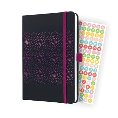 Image of SIGEL J4213 Jolie Weekly planner 2024, hardcover, 13,5 x 20,3 cm, 174 pages, Black, Pink