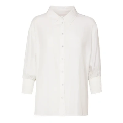 Image of Cream NOLA Buttondown blouse, Women&#039;s, Size: 14, Chalk