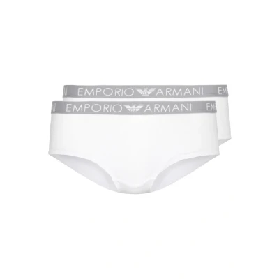 Image of Emporio Armani Cheeky 2 PACK Pants, Women&#039;s, Size: Medium, Bianco