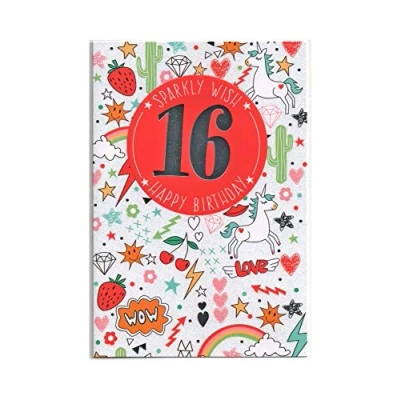 Image of Birthday Card for Sixteen (16) Year Old Girl Free Post (UK)