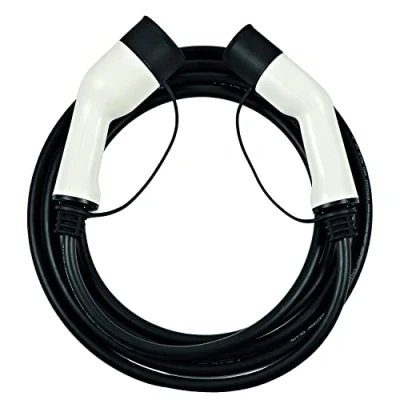 Image of WAI EVC22132 5 Type 2 Female to Male, 7.4 KW, 32 Amp Single Phase Electric Vehicle/EV Charging Cable, Meter Black