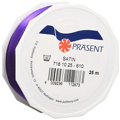 Image of C.E. Pattberg SATIN violet gift ribbon, 27 yards for Wrapping Gifts, 0.39 inches width, Ribbon Decorating &amp; Crafting, Decorative every occasion