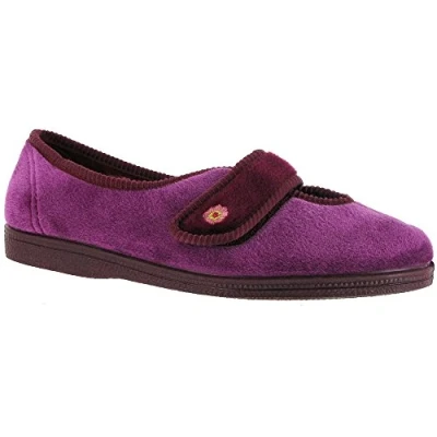 Image of Mirak Andrea Womens Red Easy Fasten Slipper Size 5 UK