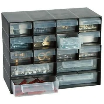 Image of HOMION Multi Drawer Storage Cabinet For Home Garage or Shed Plastic (16 DRAWER)