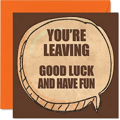 Image of Leaving Cards for Women Men You&#039;re Sorry Your Good Luck In New Job Card, 145mm x Congratulations Greeting Cards, Funny Gifts Colleagues Card