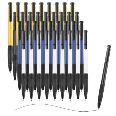 Image of M&amp;G Ballpoint Pen 0.7mm, 36pcs Retractable Fine Point Black Ink Click Ball Writing Supplies for Journaling Home Office Classroom, Multicolor