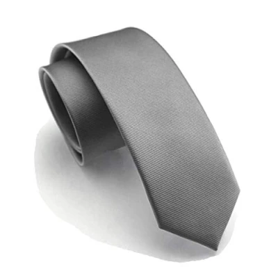 Image of JEMYGINS 2.4&quot; Grey Skinny Tie Slim Necktie for Men (6cm)
