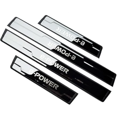 Image of VIPOES 4 Pcs Car Kick Plates For Nissan X Trail T33 Qashqai J12 Ariya e Power 2024, Stainless Steel Door Sill Protector Scuff Guard Exterior Protectors Sills