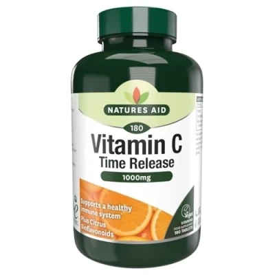 Image of Natures Aid Vitamin C Time Release 1000 mg, Immune Support, 180 Tablets