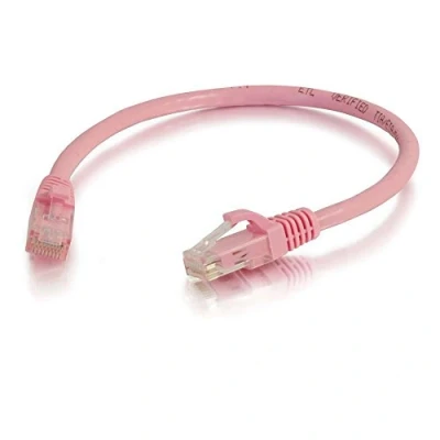 Image of C2G Cat6 Booted Unshielded (UTP) Network Patch cable RJ 45 (M) to 7 m UTP CAT 6 molded, snagless, stranded pink