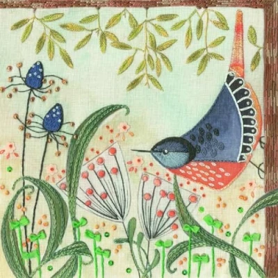 Image of Bothy Threads Embroidery Kit Flights of Fancy Nuthatch