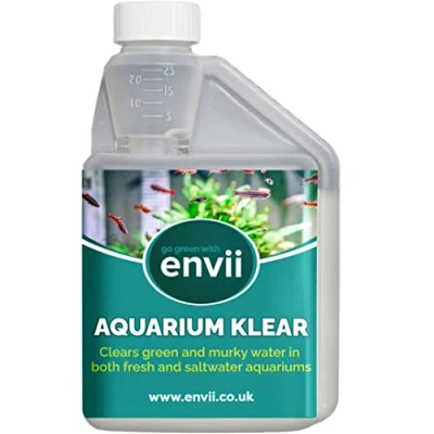 Image of envii Aquarium Klear Natural Bacteria Clears Green Water Treatment, Crystal Clear Fish Tank Gravel Cleaner, Prevents Growth of New Algae 500ml Treats 4,000 litres