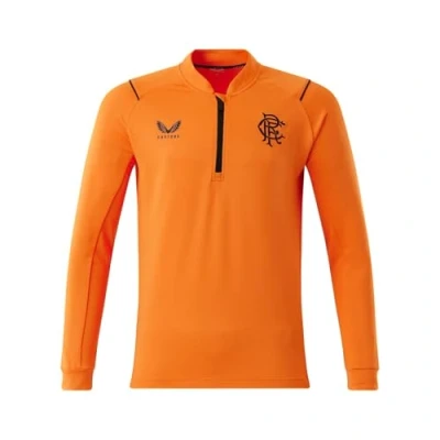Image of Castore Mens Rangers Quarter Zip Top Orange M