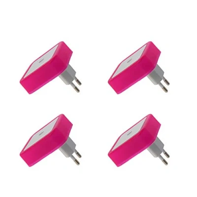 Image of Othmro Plug in Night Light, Light for Shaver Socket LED Bed Lights with Auto Dusk to Dawn Sensor Bedroom Kitchen Hallway Red 4Pcs