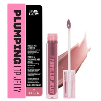 Image of Babe Original Glow Plumping Lip Jelly High Shine Gloss for Fuller, Thicker Lips, Moisturizing and Soothing, Mauve