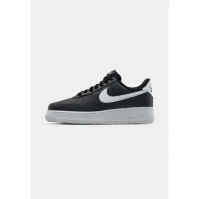 Image of Nike Sportswear AIR Force 1 &#039;07 Trainers, Men&#039;s, Size: 6, Black/white leather and imitation