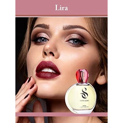 Image of LIRA by SANGADO, Perfume for Women, 8 10 hours long Lasting, Luxury smelling, Amber Fougere, Fine French Essences, Extra Concentrated (Parfum), Modern, Refined, 60 ml