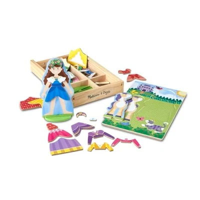 Image of Melissa &amp; Doug Princess Magnetic Dress Up Play Set Pretend Toy Cognitive Skills 3+ Gift for Boy or Girl