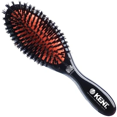 Image of Kent Medium Pure Black Bristle Cushioned Brush CSFM (PACK OF 1)