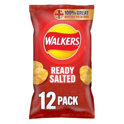 Image of Walkers Ready Salted Multipack Crisps, 12 x 25g