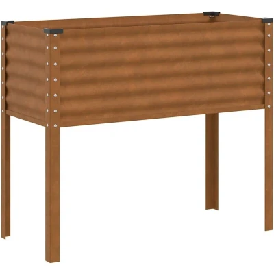 Image of vidaXL Garden Planter 100x41x90 cm Weathering Steel