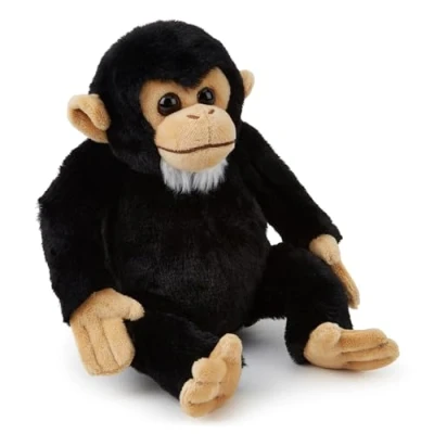 Image of Zappi Co Chimpanzee Plush Toy (20cm Long) Friendly, Huggable Chimp, Eco Great for Primate Loving Kids, 100% Recycled