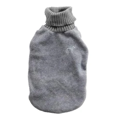 Image of House Of Paws Grey Fleece and Knit Jumper Medium 35cm