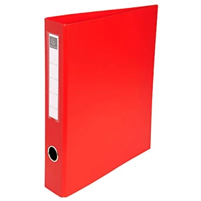 Image of Exacompta ref. 51640E 1 rigid PVC binder 4 D rings of 40 mm on the 3rd cover Spine 60 External dimensions: 32 x 29 cm Format to file A4 Maxi random colors