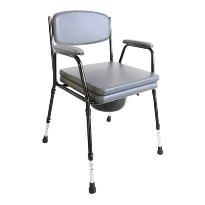 Image of Pepe Commode Toilet Chair for Bedroom Padded, Bedside Commodes with Bucket, Disabled Seat Frame, Chairs and Elderly, Frame Seat, Chamber Pot Adults