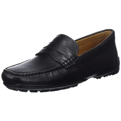 Image of Geox Men&#039;s U Kosmopolis +Grip W Moccasin, Black, 8 UK