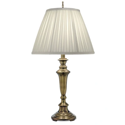 Image of Roosevelt 1 Light Table Lamp Burnished Brass, E27