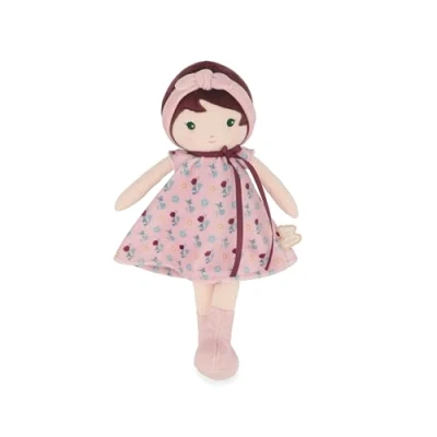Image of Kaloo Tendresse My 1st Fabric Doll Léonie 32 cm Rag Corduroy Dress Pretty Gift Box Customizable Ribbon From Birth, K200018