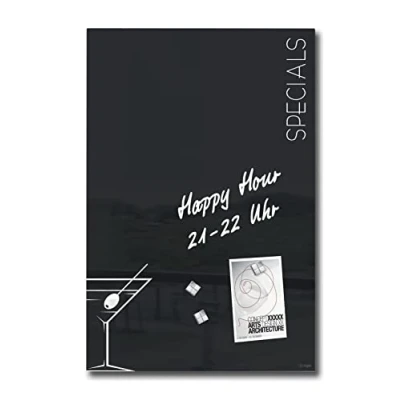 Image of SIGEL GL296 Premium Glass magnetic Board, glossy surface, 40 x 60 cm, easy mounting, super White Artverum