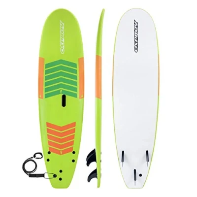 Image of Osprey Foam Surfboard Soft Foamie Complete with Leash and Fins, Learn To Surf, 7.2 ft