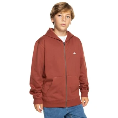Image of Quiksilver Fleece sweater BASIC HOOD ZIP Youth Brown 8