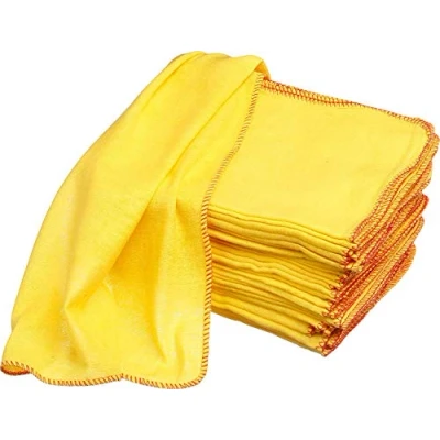 Image of AIMS 40pk Jumbo Yellow Duster Premium Heavy Duty Cloth Kitchen Cleaning towel Strong 100% Woven Cotton 50x40cm
