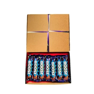 Image of Personalise Fatherd Day Cadburys Boost Chocolate Hamper Gift Cadbury’s Chocolates Sweet Box Great Treat 8 Full Size Bars Mothers