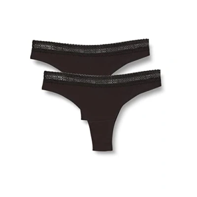 Image of Sloggi Women&#039;s GO Ribbed Brazil C2P Briefs, BLACK, XL