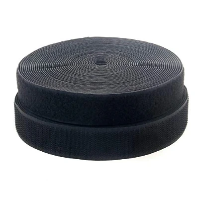 Image of TUKA 39.37 Feet x 50mm Hook and Loop Sew on Tape, 12 Meter (12m 12m Loop), Width 50 mm, Back Side Not Adhesiv, &amp; TKB5034 Black