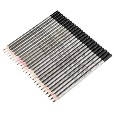 Image of Sheens 24 Piece Drawing Pencils Set Quality Graphite 14B 12B 10B 9B 8b 7b 6b 5b 4b 3b 2b B HB F H 9H