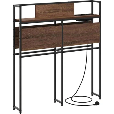 Image of Storage Headboard Brown oak 80 cm Engineered wood Vidaxl