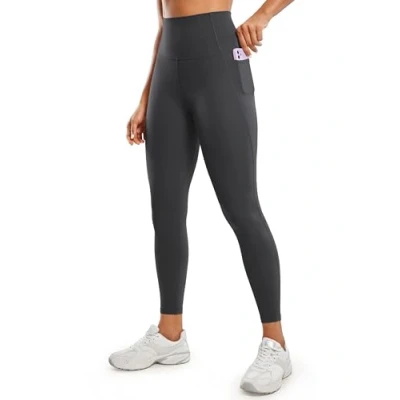 Image of CRZ Yoga Women&#039;s Butterluxe 25&#039;&#039; Gym Leggings with Pockets High Waisted Workout Buttery Soft Mysterious Grey 14