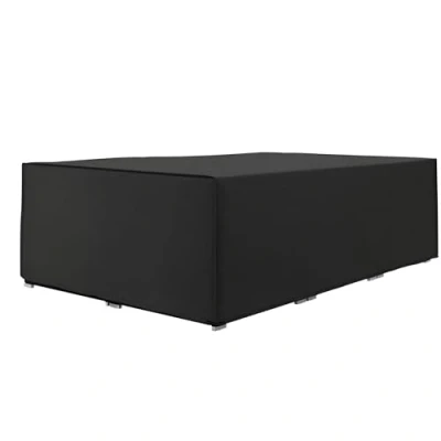 Image of Outsunny Garden Furniture Cover, Oxford Fabric Outdoor Rectangular Rattan Cover with PE Coating, Waterproof, Windproof, Anti UV, 222 x 155 67cm, Black