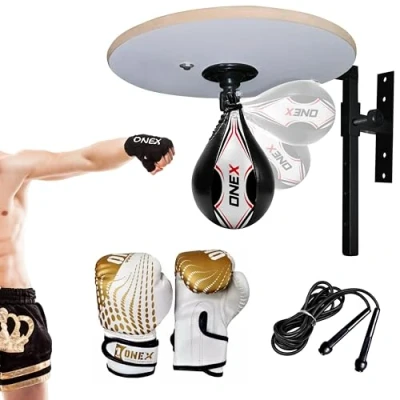 Image of 1x Speedball Platform Fully Adjustable Speed Bag Stand Punching Wall Mounted Hanging Fitness Boxing Training MMA Heavy Duty Mounting Frame