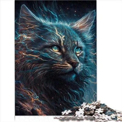 Image of 1000 Piece Jigsaw Puzzles for Adults Maine Coon Cat Puzzle Premium Recycled Board Toddler Children Boys Girls Great Gift （26x38cm）
