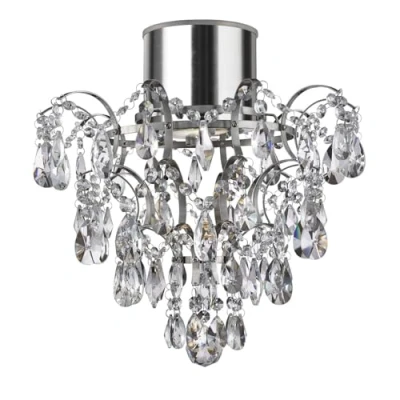 Image of 1 Light Bathroom Chandelier Chrome, K5 Crystals IP44, GU10
