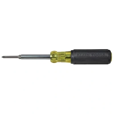 Image of Klein Tools 32559 Multi bit Screwdriver/Nut Driver, Extended Reach 6 in 1 Tool with Nut Phillips and Slotted Bits