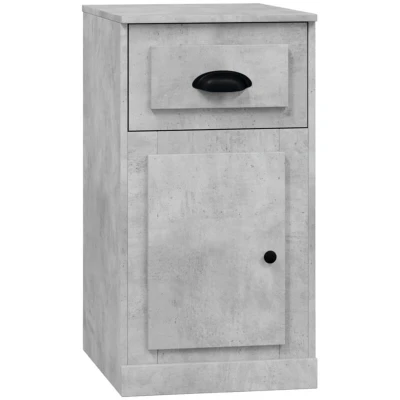 Image of vidaXL Side Cabinet with Drawer Concrete Grey 40x50x75 cm Engineered Wood