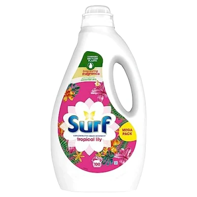 Image of Surf Tropical Lily Concentrated Liquid Laundry Detergent infused with natural essential oils for fresh and clean washing 100 washes